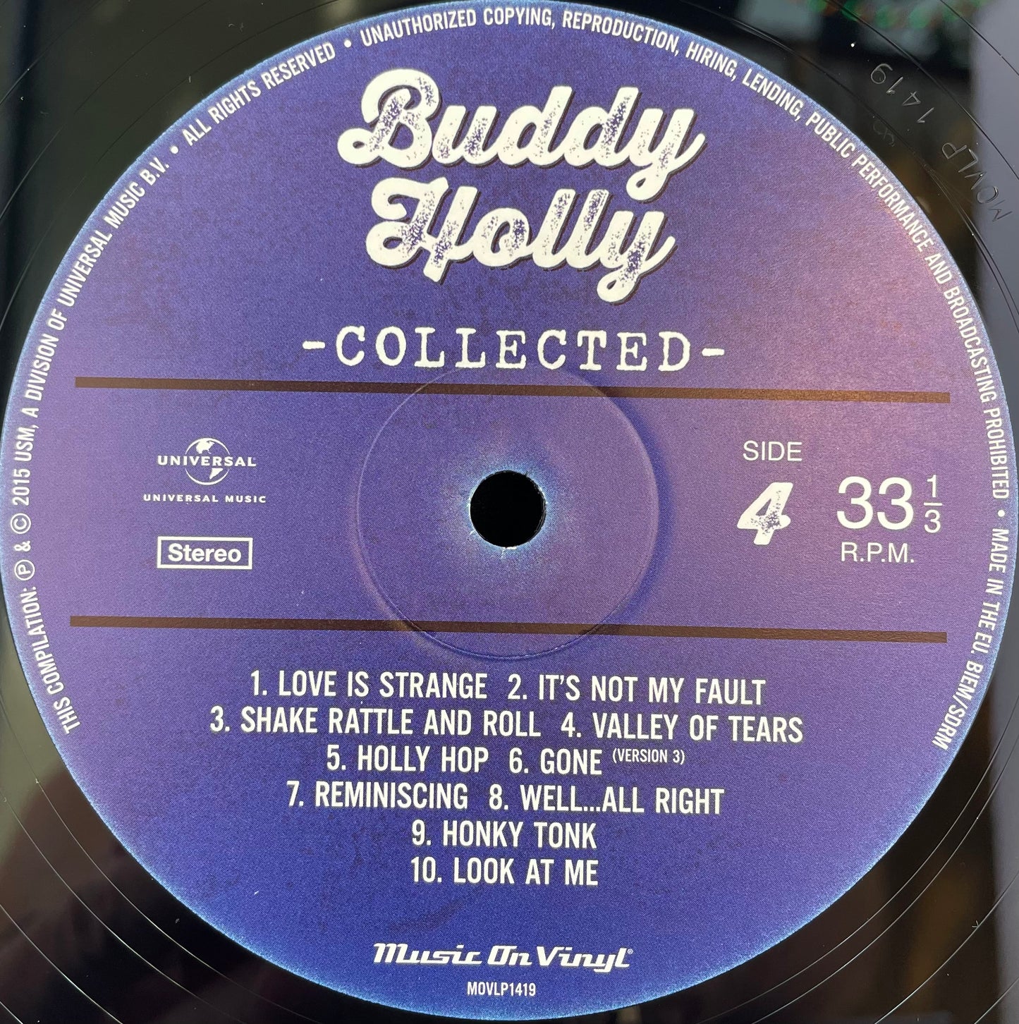 Buddy Holly – Collected - USED 180G Vinyl 3LP Set
