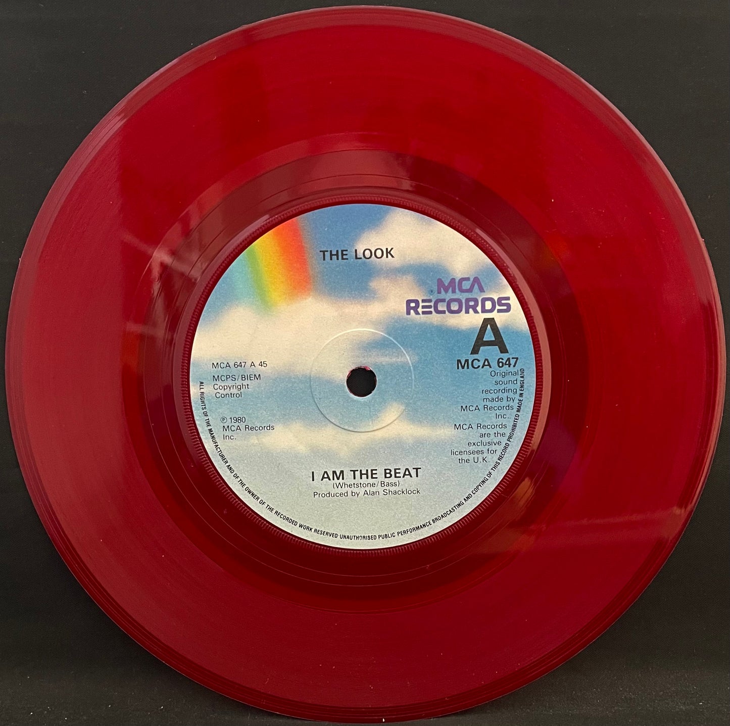 The Look – I Am The Beat – USED Vinyl 7" Single RED