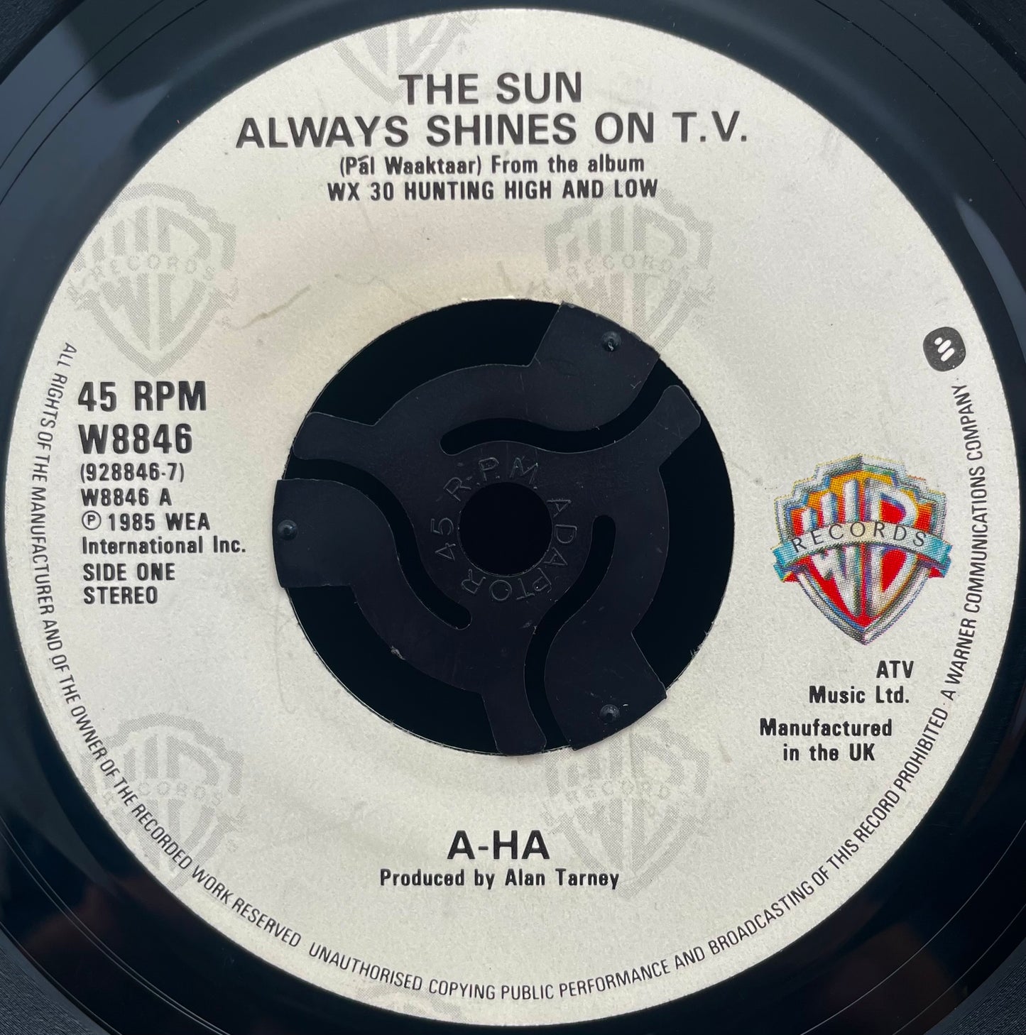 a-ha – The Sun Always Shines On T.V. - USED Vinyl 7" Single