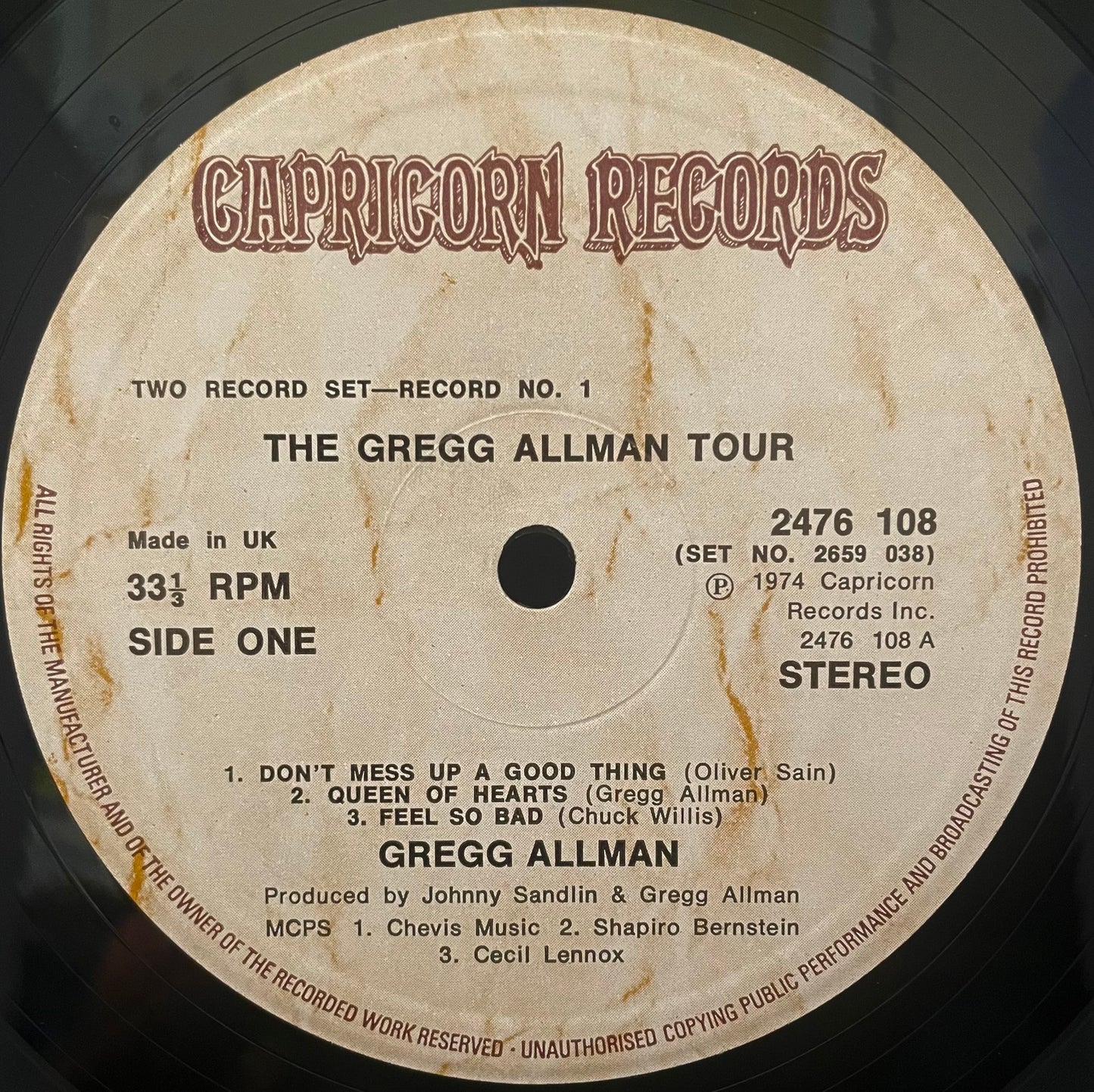 Gregg Allman With His Special Guests Cowboy / Boyer & Talton – The Gregg Allman Tour - USED Vinyl 2LP
