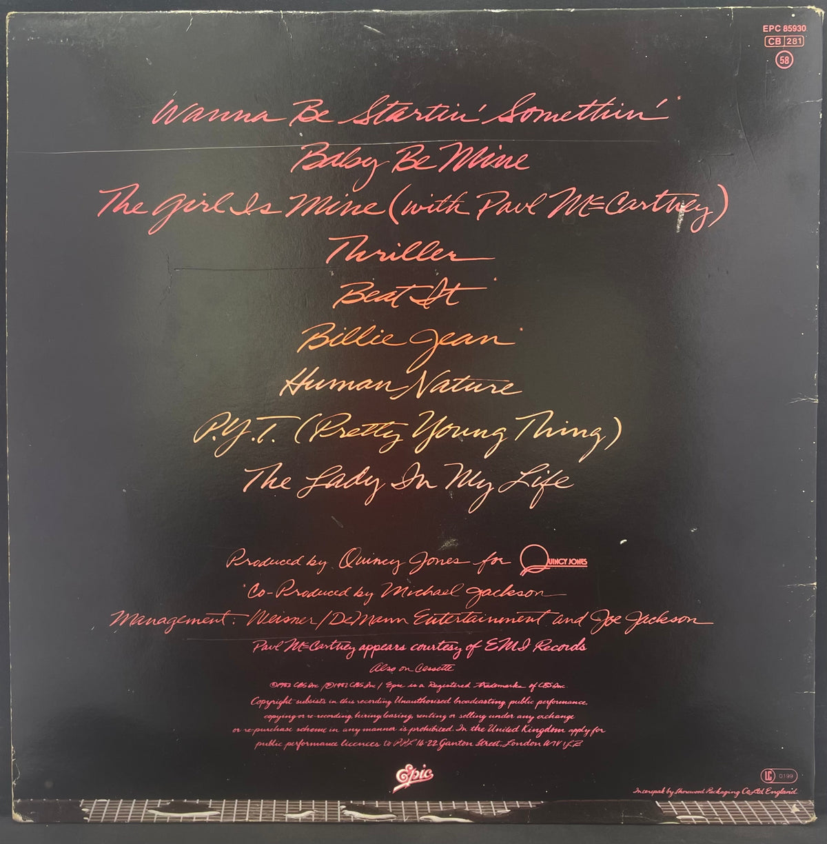 Michael Jackson – Thriller - USED Vinyl LP