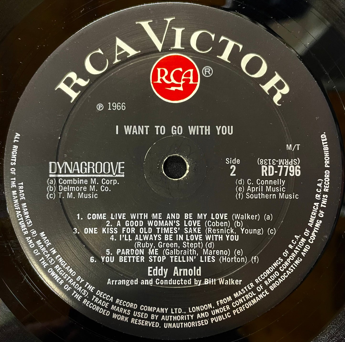 Eddy Arnold – I Want To Go With You - USED Vinyl LP MONO