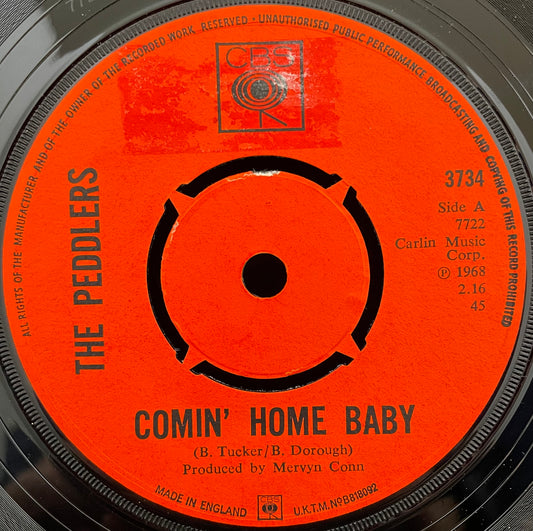 The Peddlers – Comin' Home Baby – USED Vinyl 7" Single