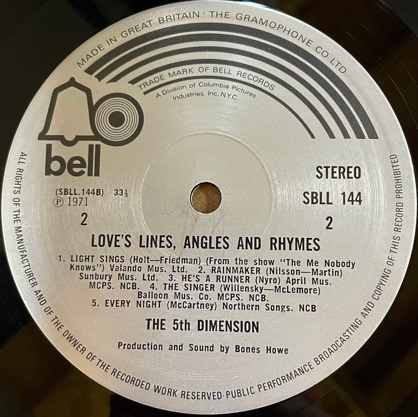 The 5th Dimension – Love's Lines, Angles And Rhymes - USED Vinyl LP