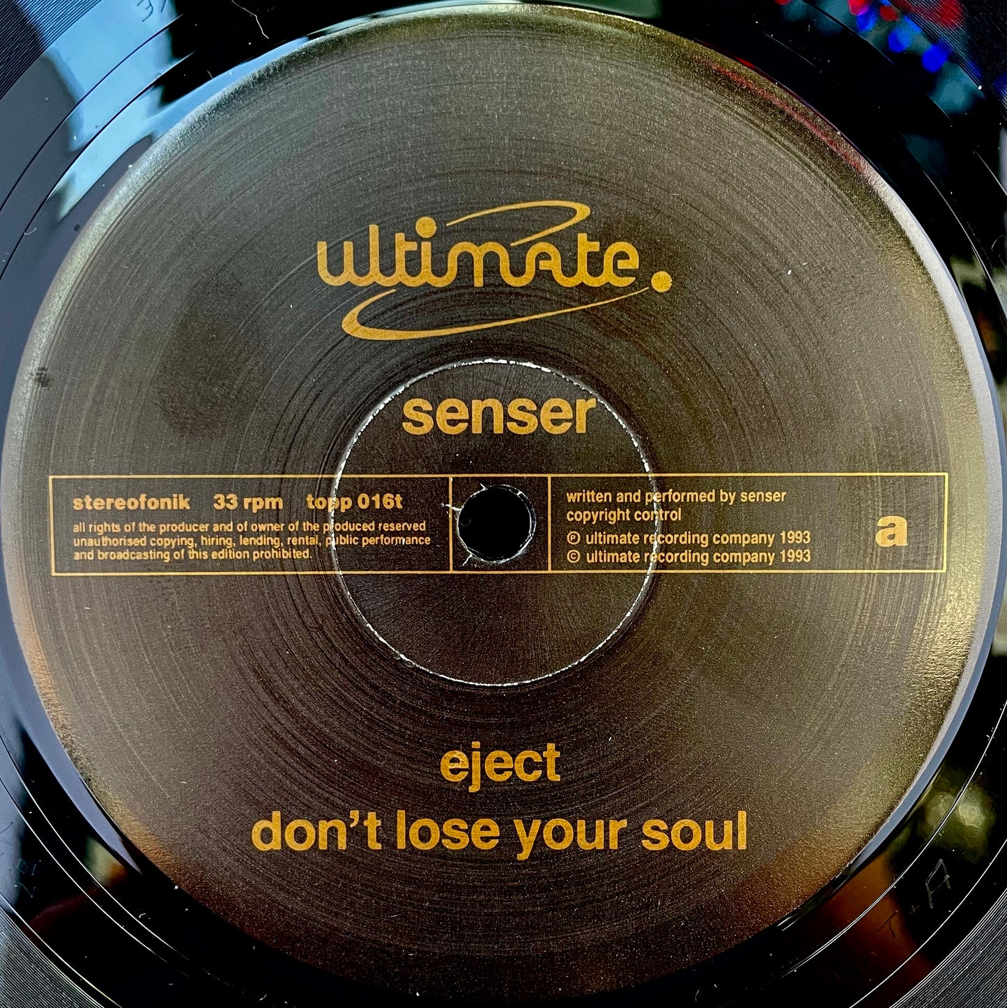 Senser – Eject - USED Vinyl 12" 33RPM Single