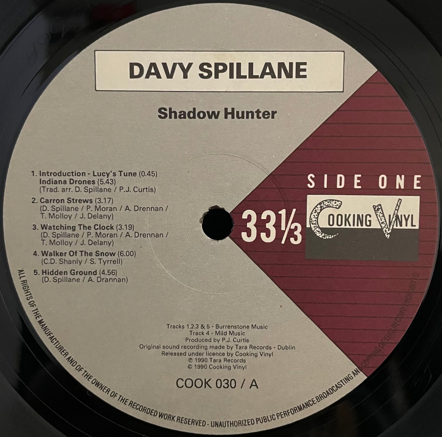 Davy Spillane – Shadow Hunter – USED Vinyl LP