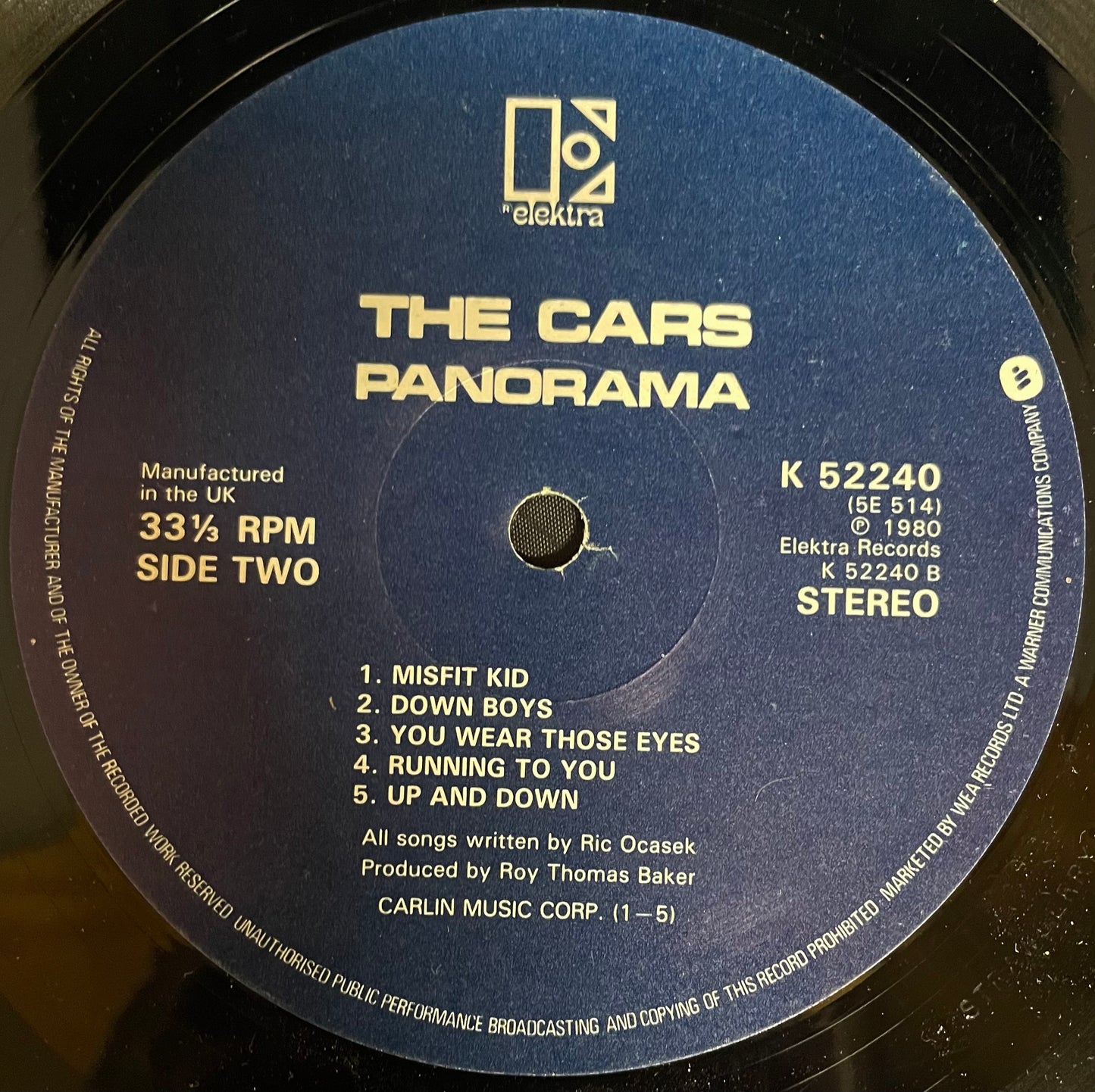 The Cars – Panorama- USED Vinyl LP