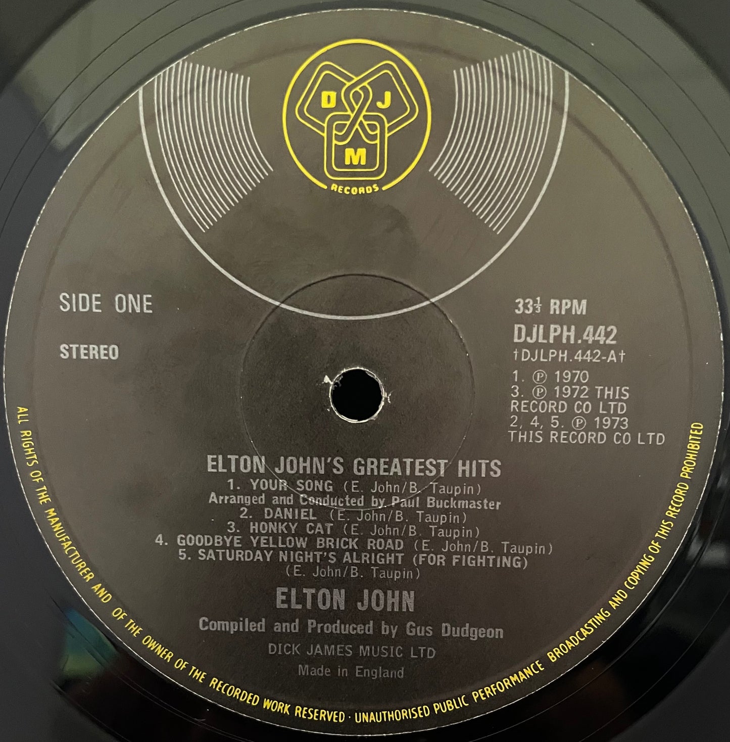 Elton John – Greatest Hits - USED Vinyl LP