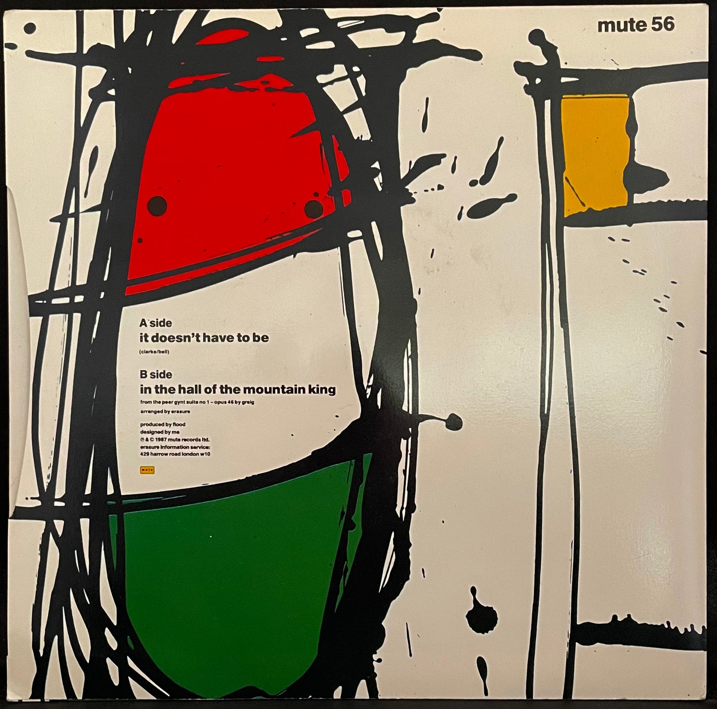 Erasure – It Doesn't Have To Be - USED Vinyl 7" Single