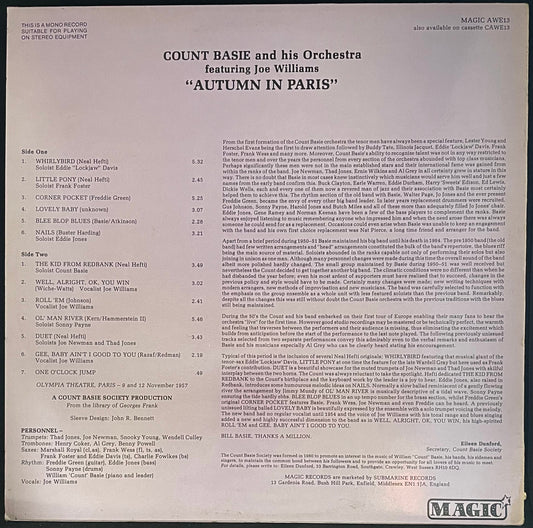 Count Basie And His Orchestra – Autumn In Paris - USED Vinyl LP MONO
