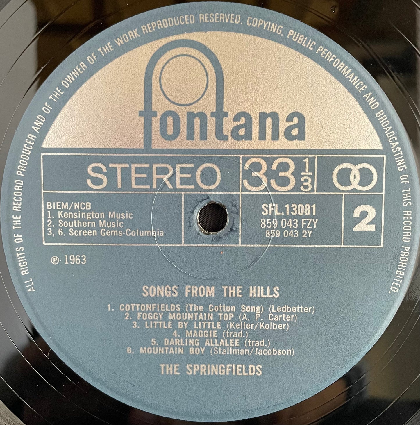 The Springfields – Songs From The Hills - USED Vinyl LP