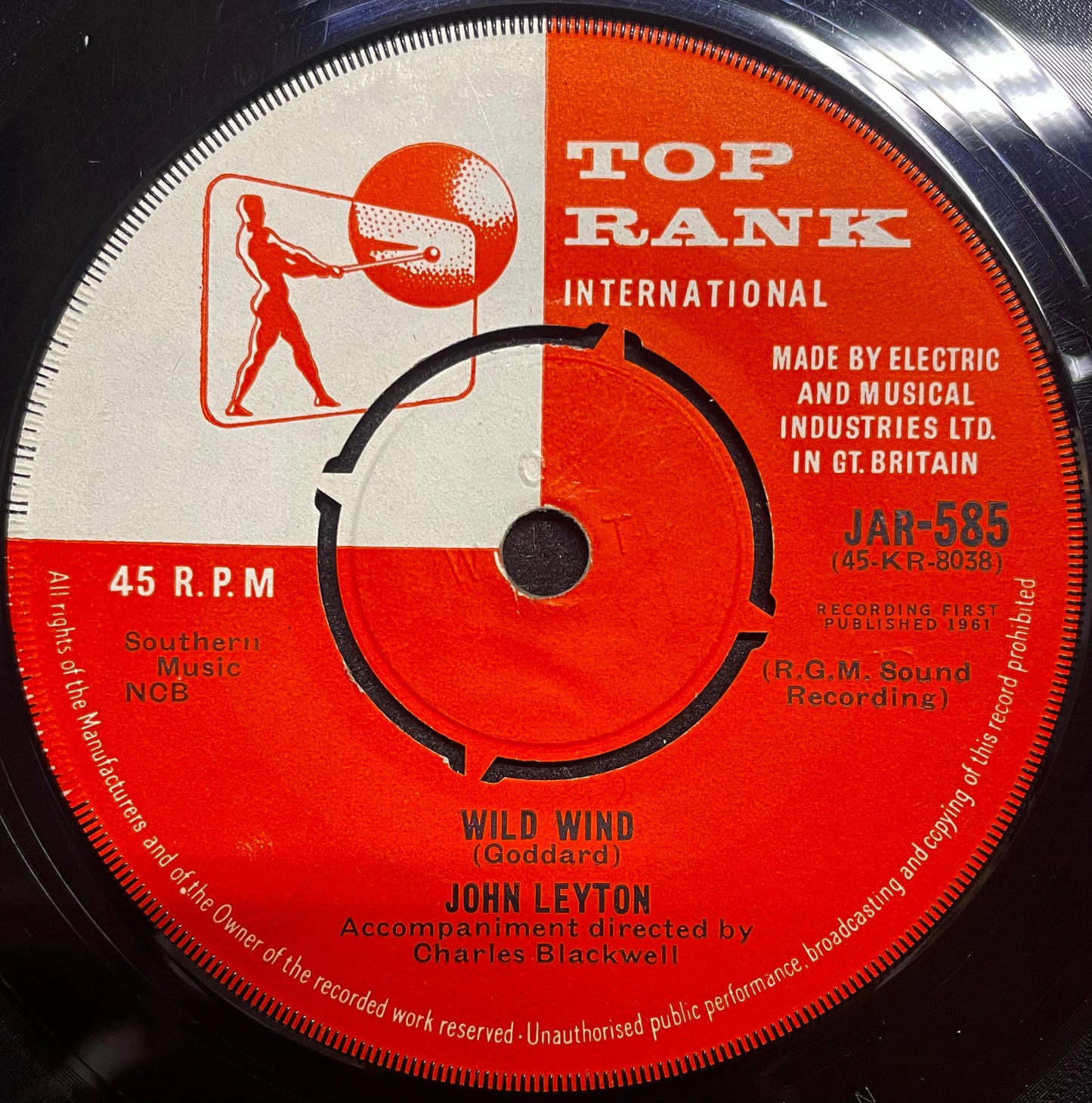 John Leyton – Wild Wind - USED Vinyl 7" Single