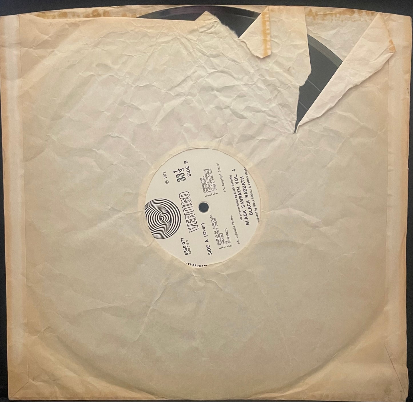 Black Sabbath – Black Sabbath Vol 4 - USED Vinyl LP
