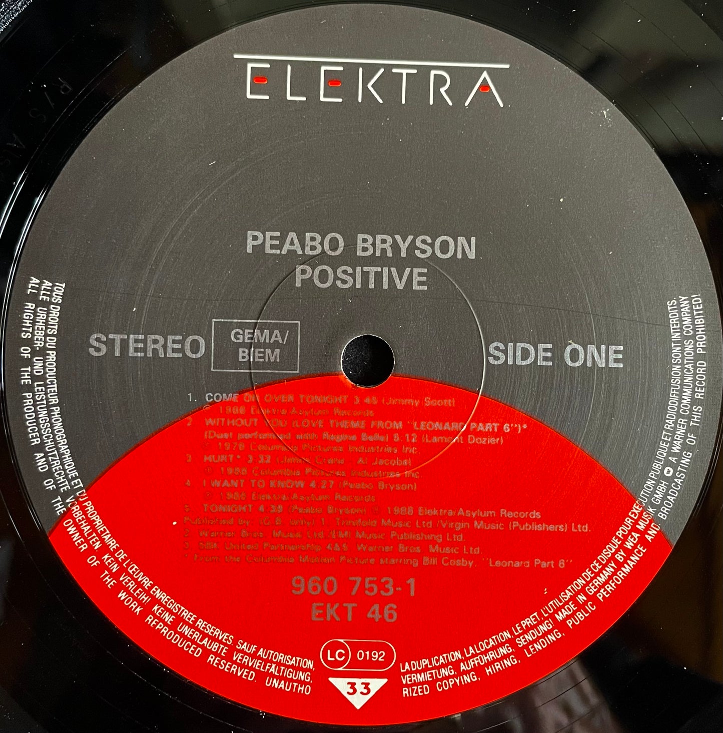 Peabo Bryson – Positive - USED Vinyl LP