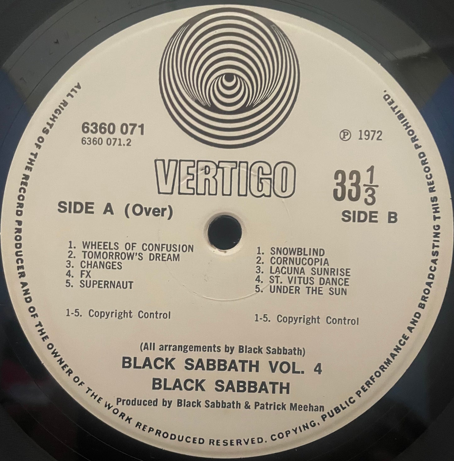 Black Sabbath – Black Sabbath Vol 4 - USED Vinyl LP