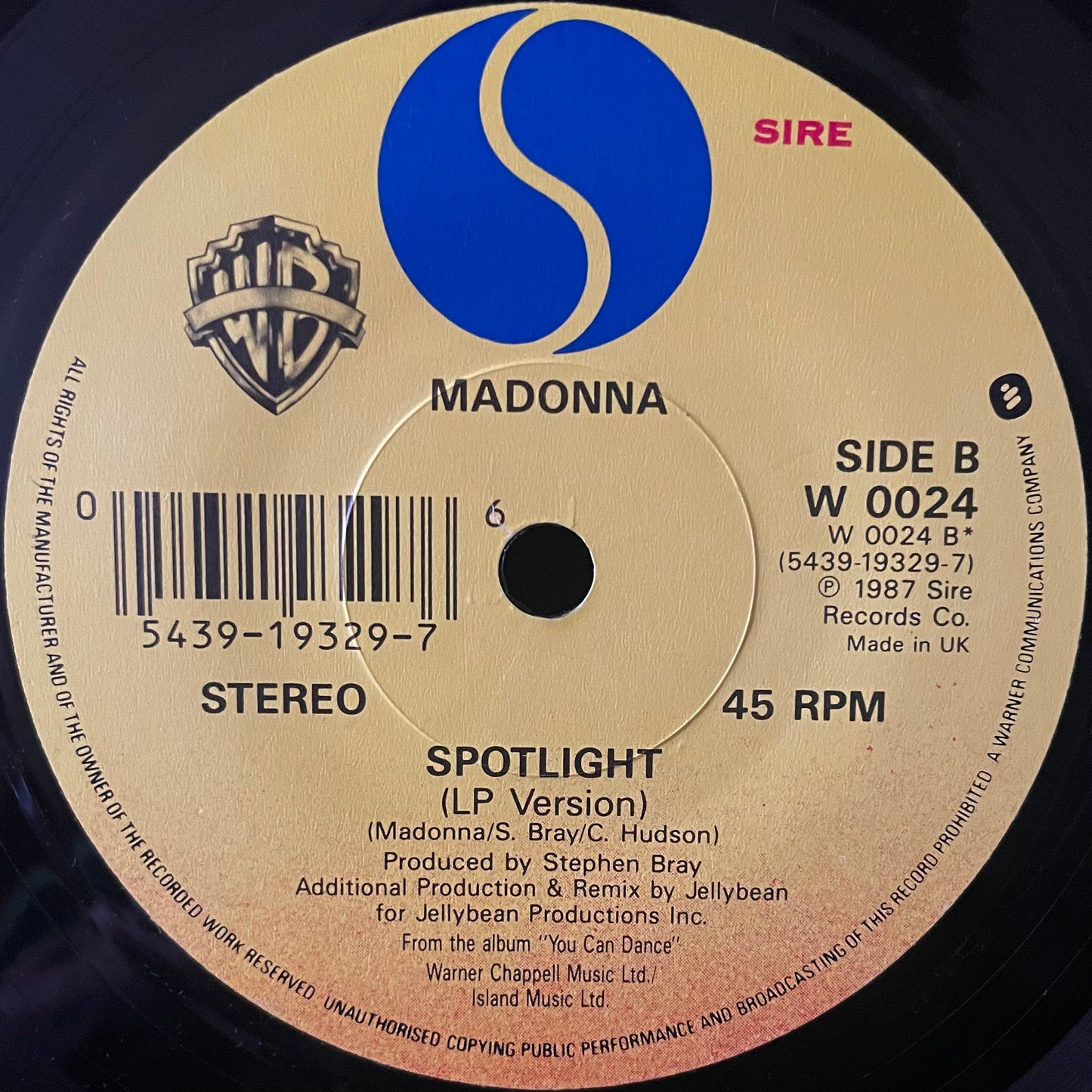 Madonna – Rescue Me - USED Vinyl 7" Single