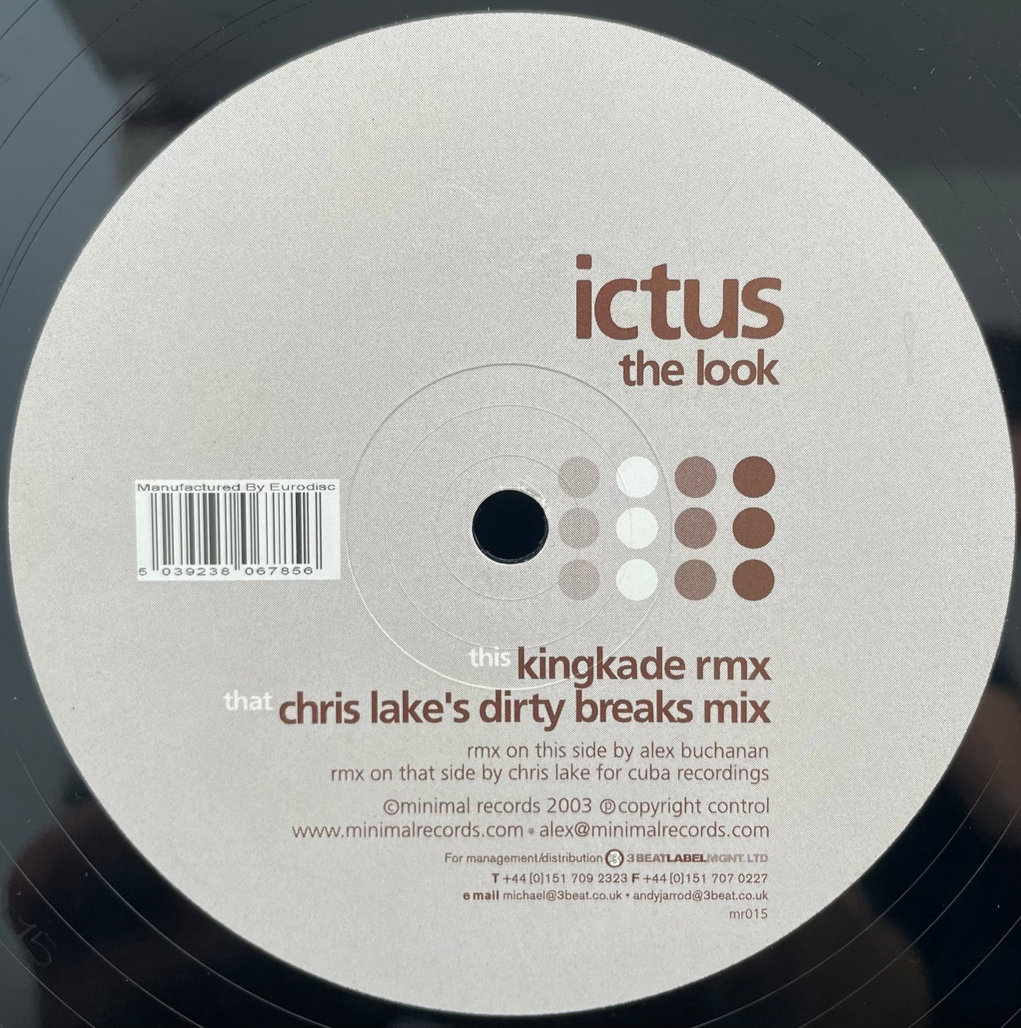 Ictus – The Look – gebrauchte 12"-Vinyl-Single