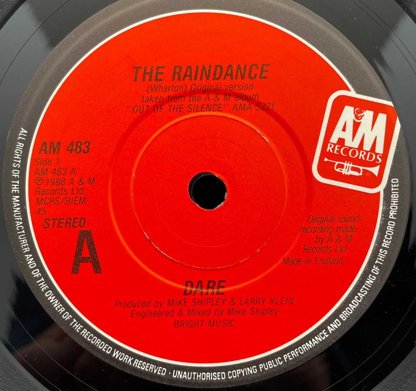 Dare – The Raindance – USED Vinyl 7" Single