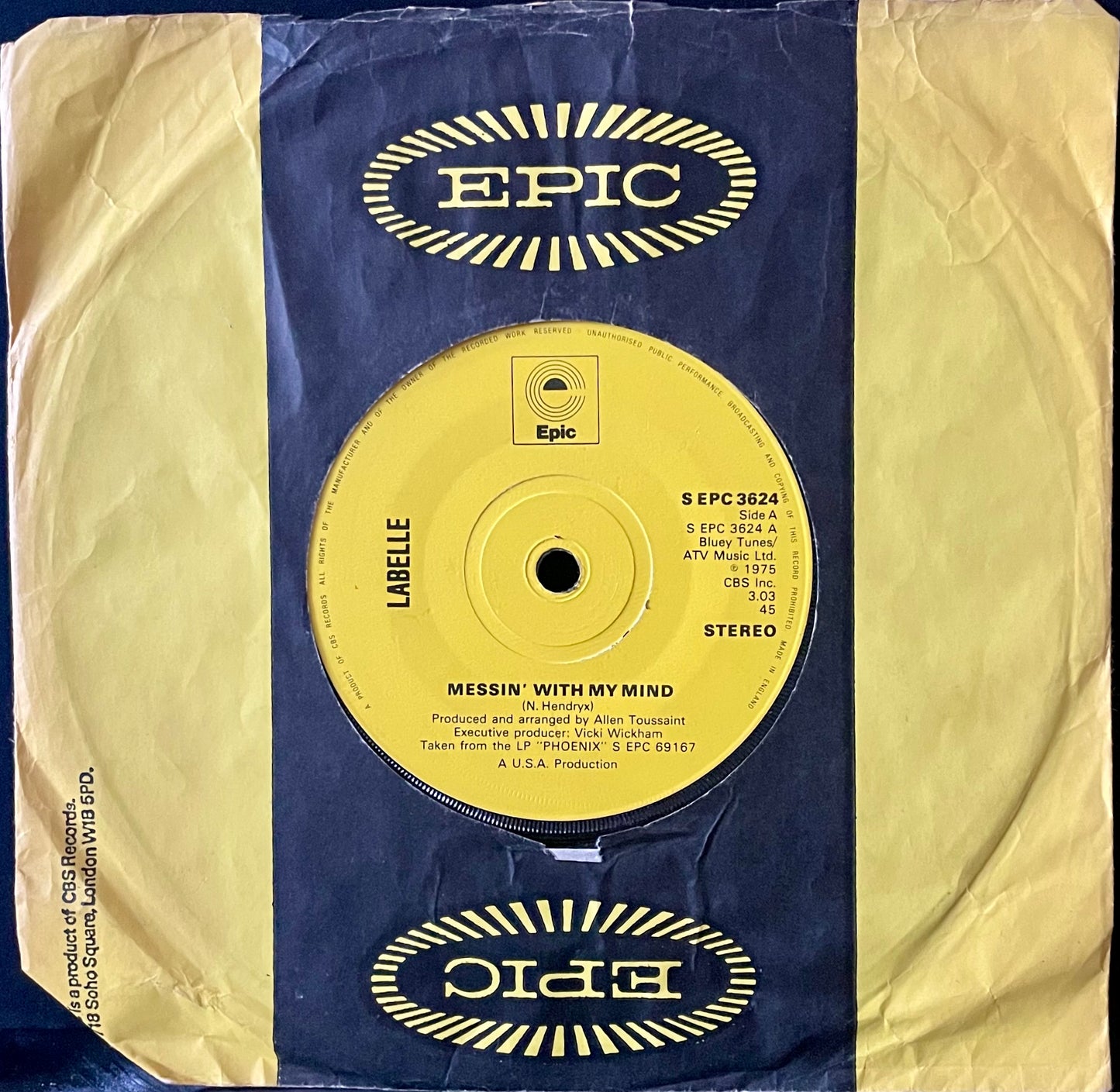 Labelle – Messin' With My Mind - USED Vinyl 7" Single