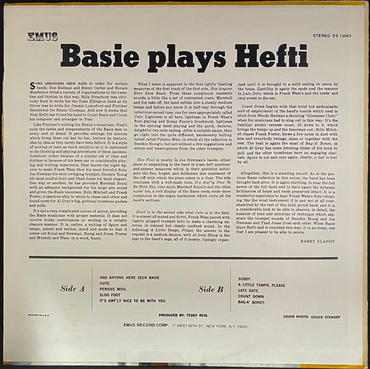 Count Basie – Basie Plays Hefti - USED Vinyl LP