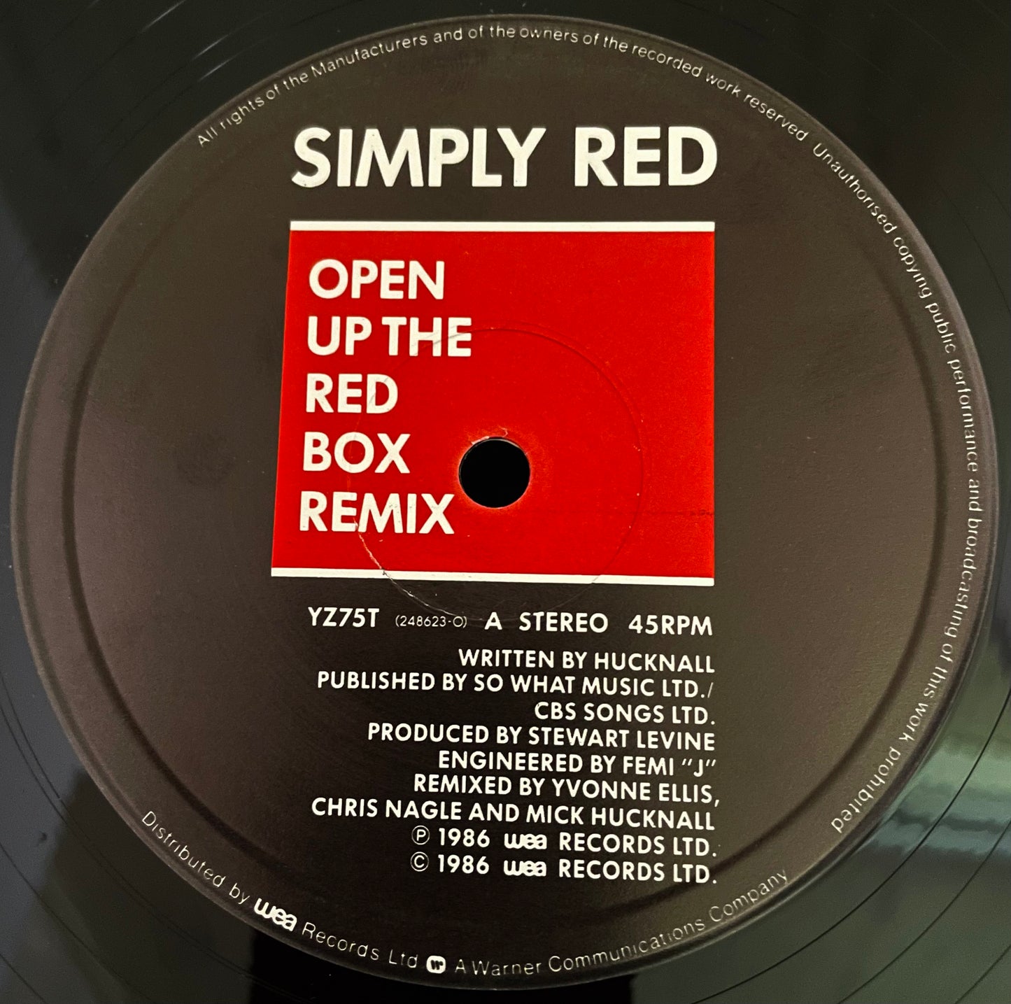 Simply Red – Open Up The Red Box - USED Vinyl 12" Single