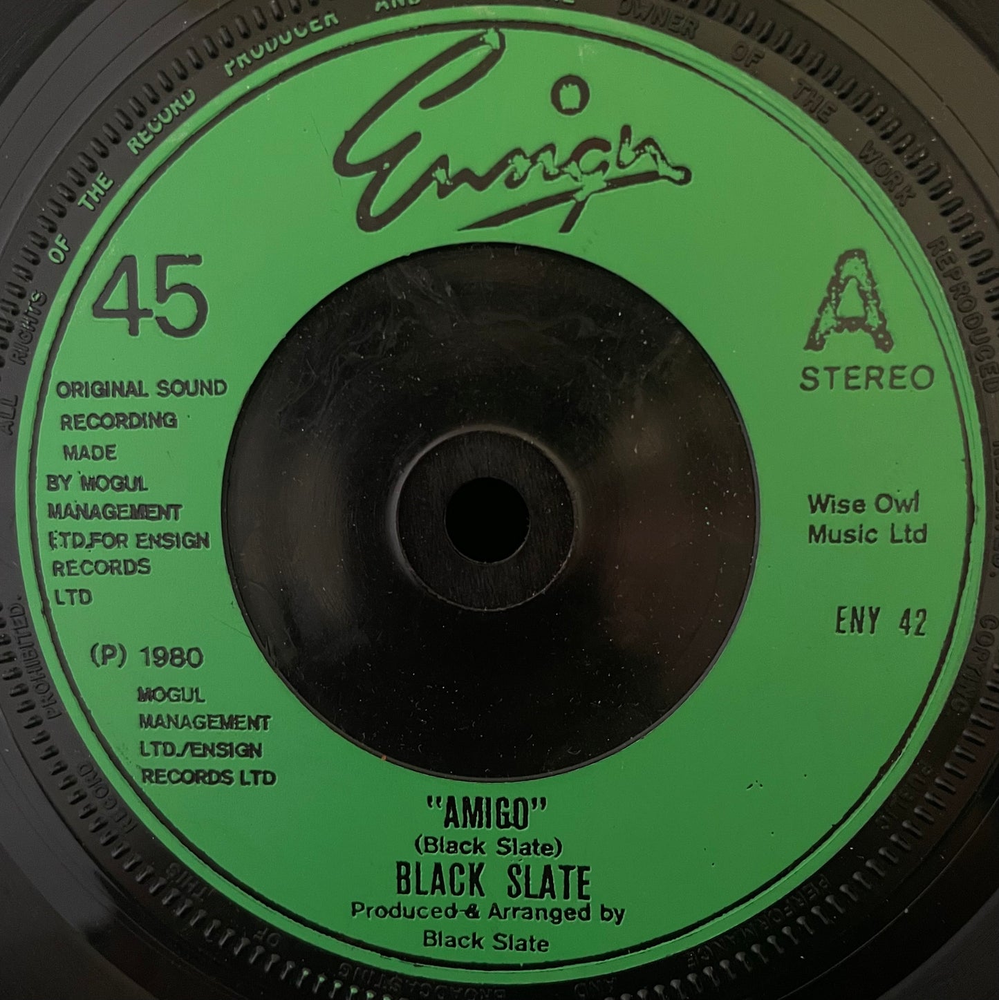 Black Slate – Amigo - USED Vinyl 7" Single