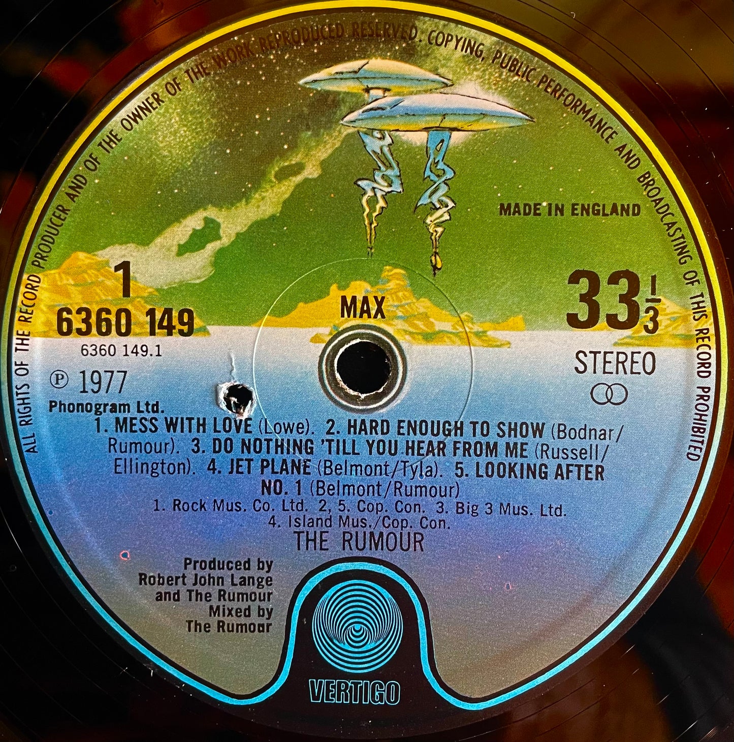 The Rumour – Max - USED Vinyl LP