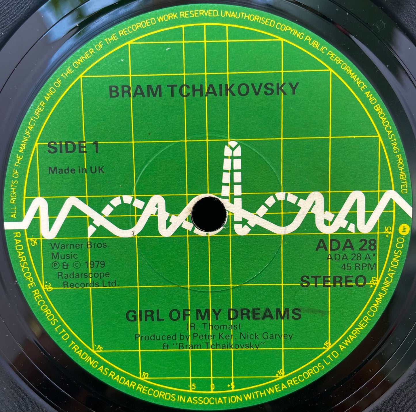 Bram Tchaikovsky – Girl Of My Dreams - USED Vinyl 7" Single