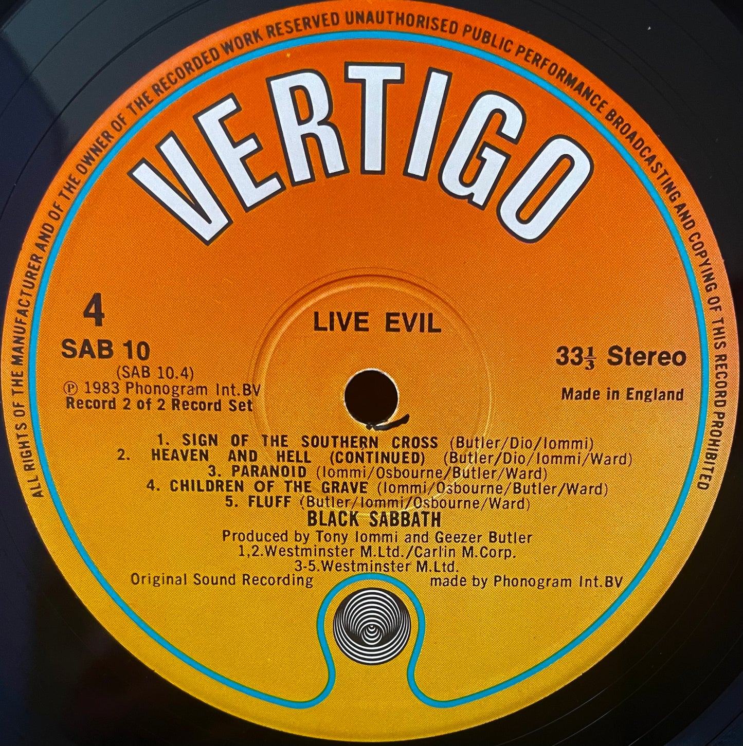 Black Sabbath – Live Evil - USED Vinyl 2LP