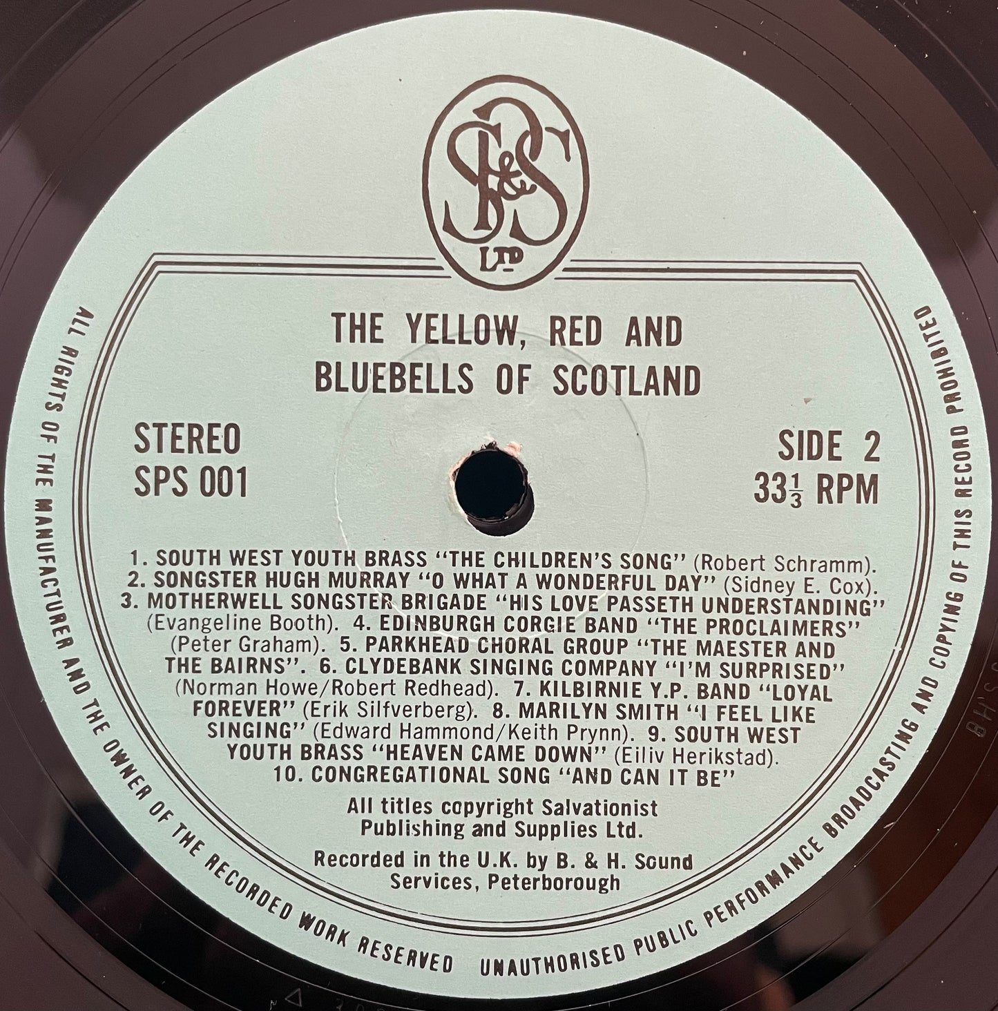 The Yellow Red and Bluebells of Scotland - Scottish Centenary Congress – USED Vinyl LP