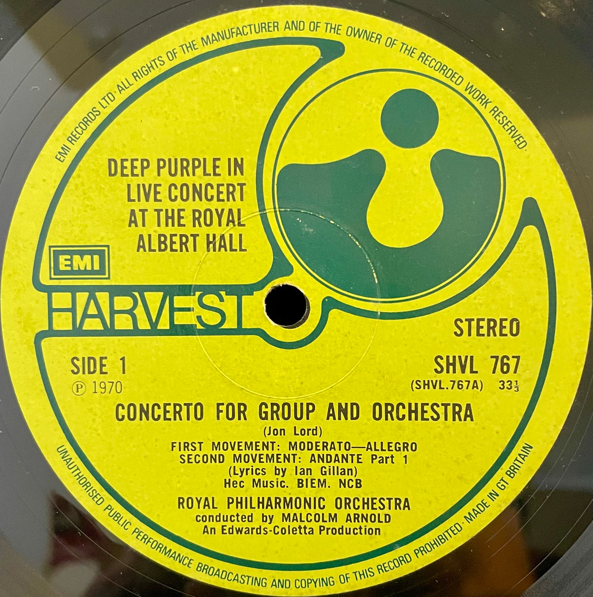 Deep Purple & The Royal Philharmonic Orchestra*, Malcolm Arnold – Concerto For Group And Orchestra - USED Vinyl LP