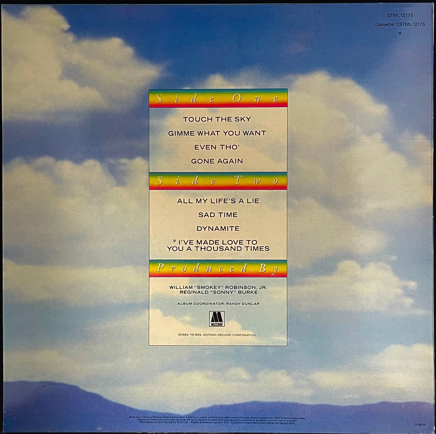 Smokey Robinson – Touch The Sky - USED Vinyl LP