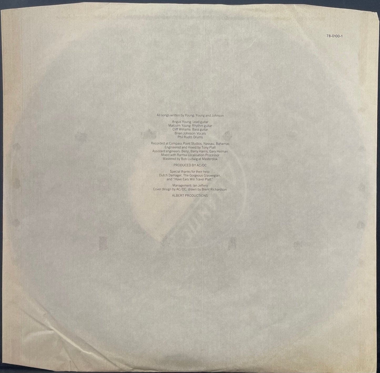 AC/DC – Flick Of The Switch - USED Vinyl LP