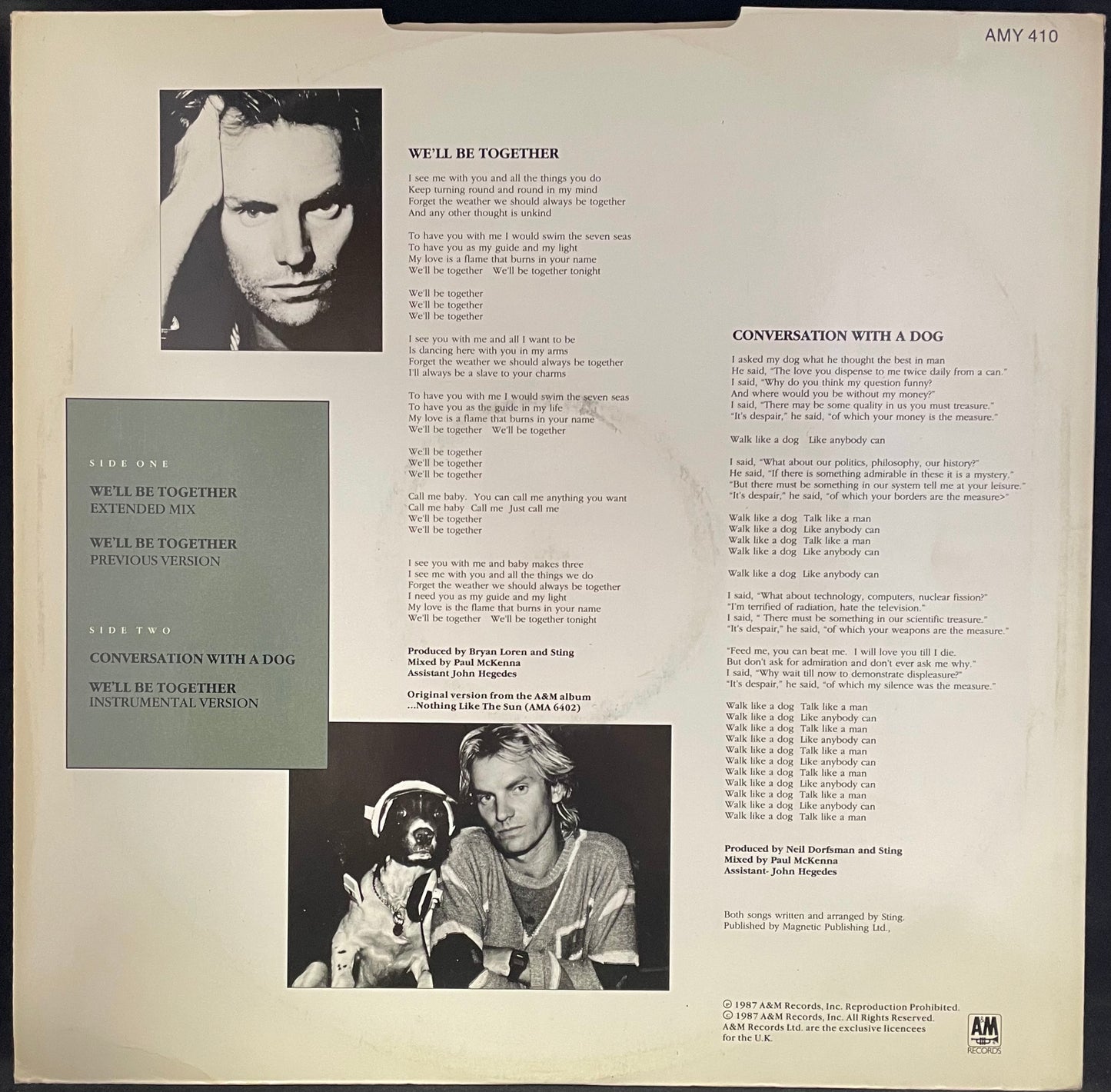 Sting – We'll Be Together - USED Vinyl 12" Single