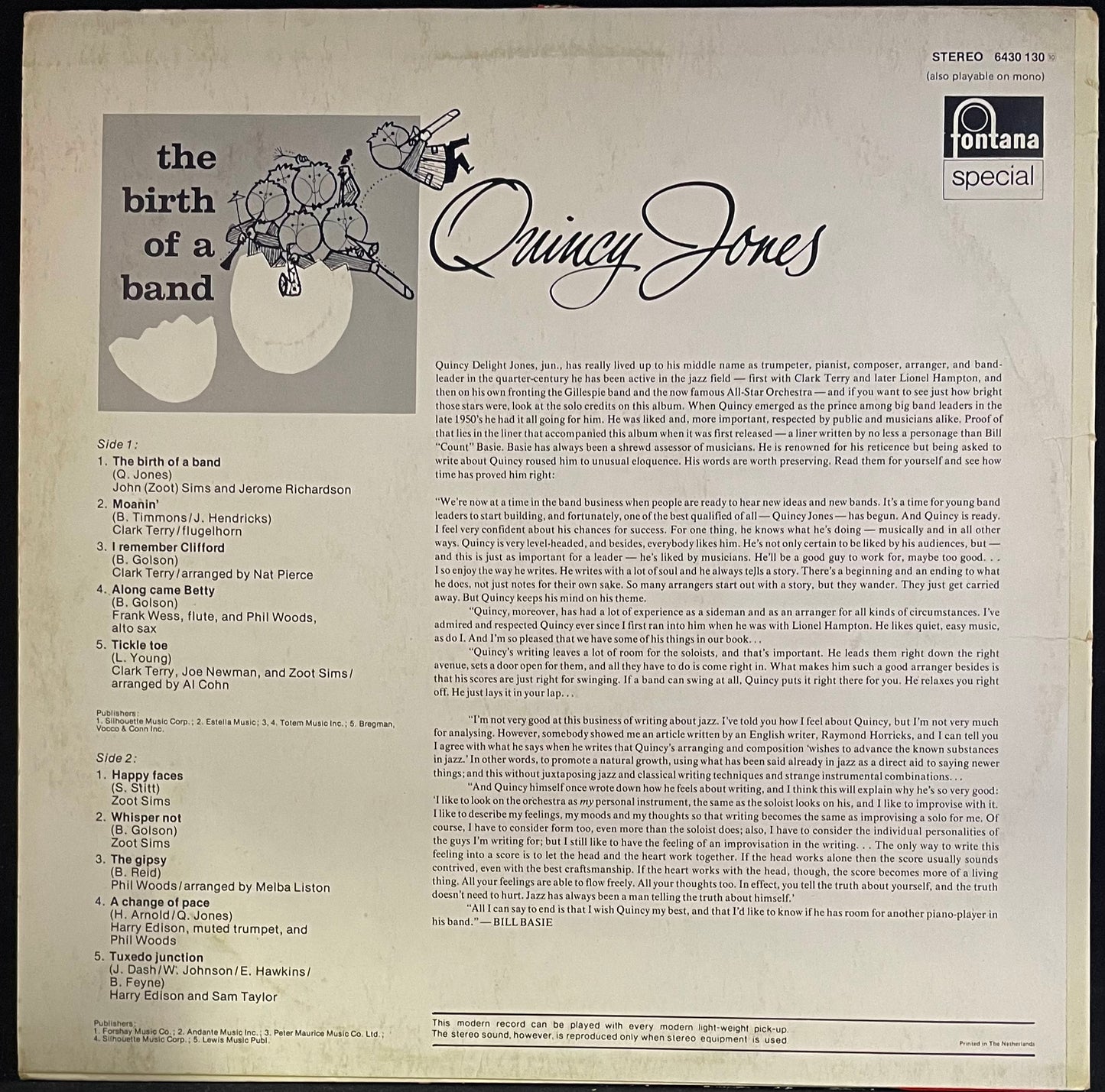 Quincy Jones – The Birth Of A Band - USED Vinyl LP