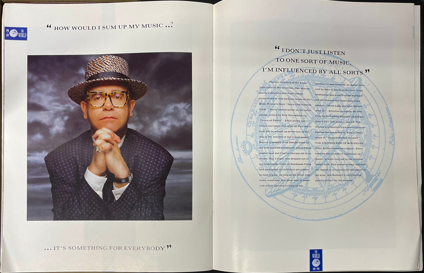 Elton John - The World 1989 - 1990 Tour Programme