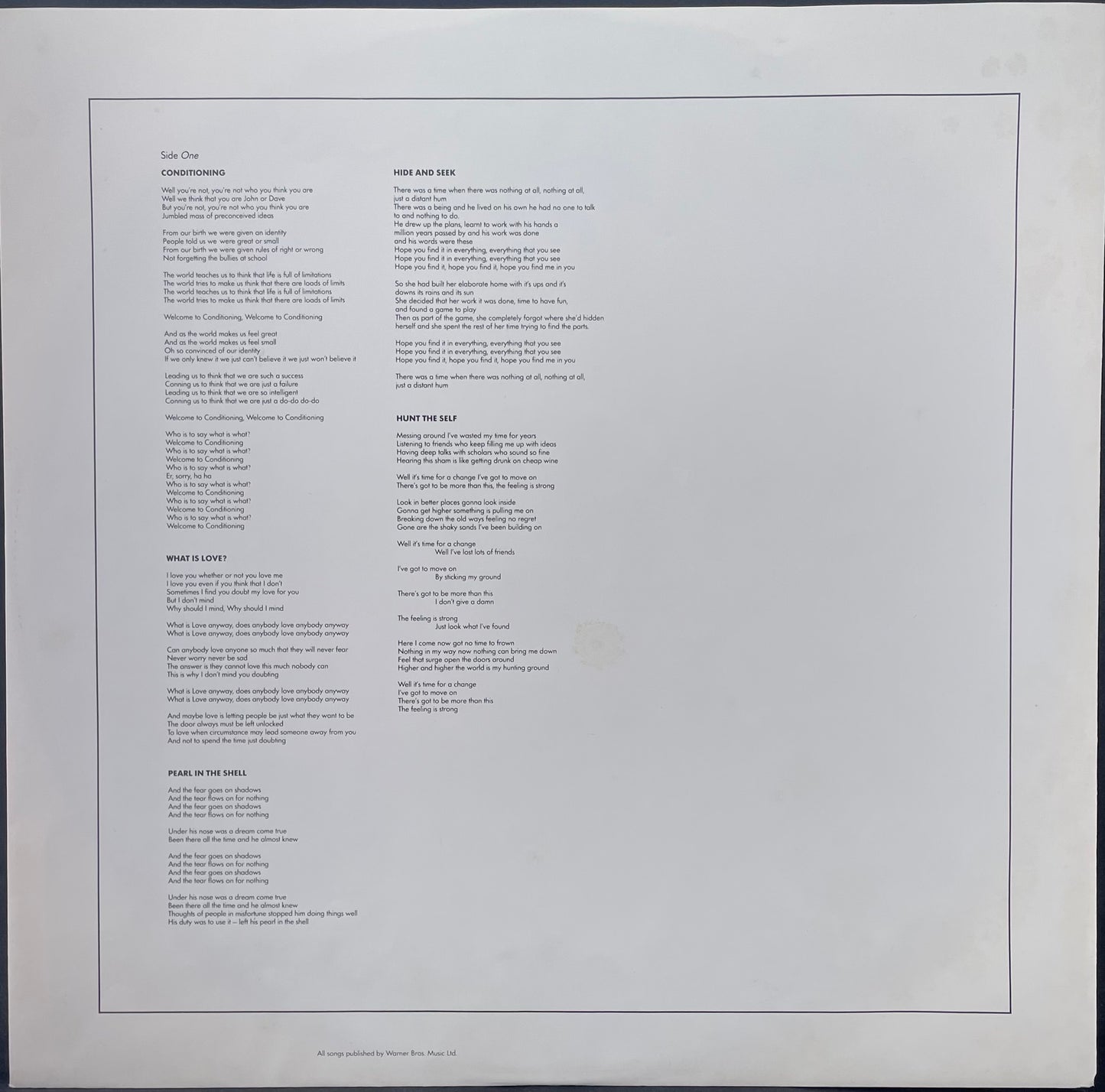 Howard Jones – Human's Lib - USED Vinyl LP