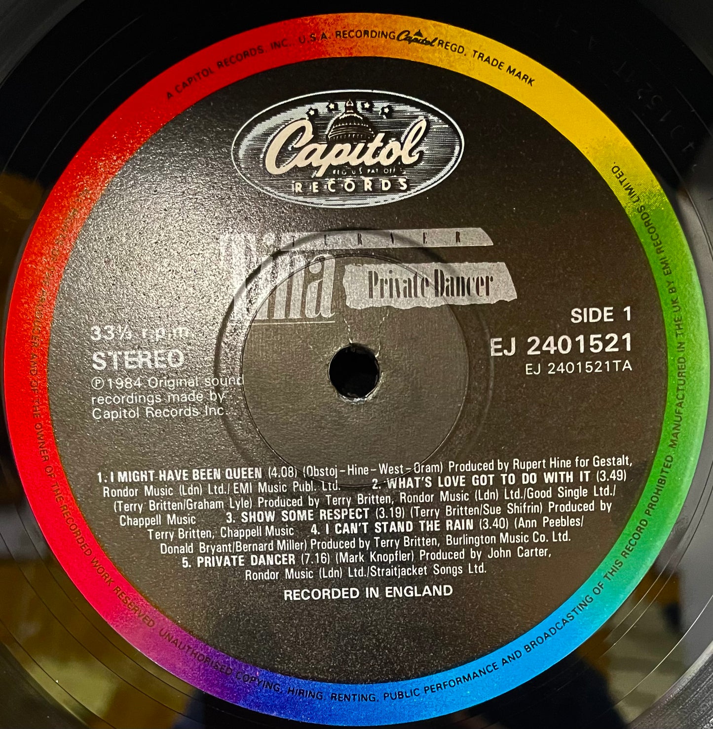 Tina Turner – Private Dancer - USED Vinyl LP