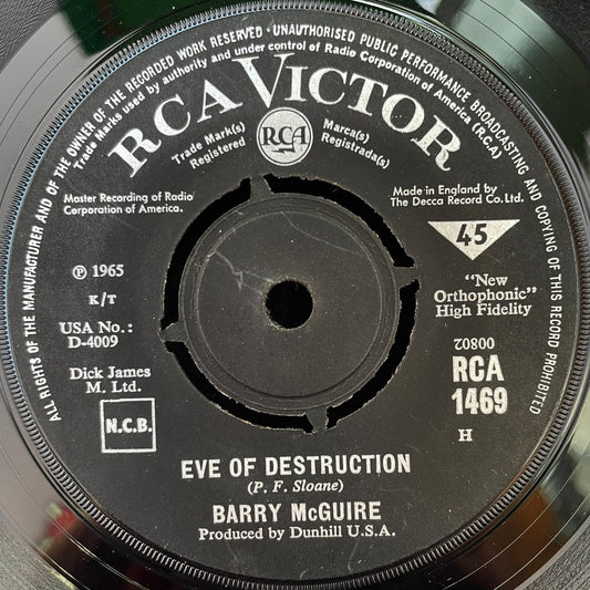 Barry McGuire – Eve Of Destruction - USED Vinyl 7" Single