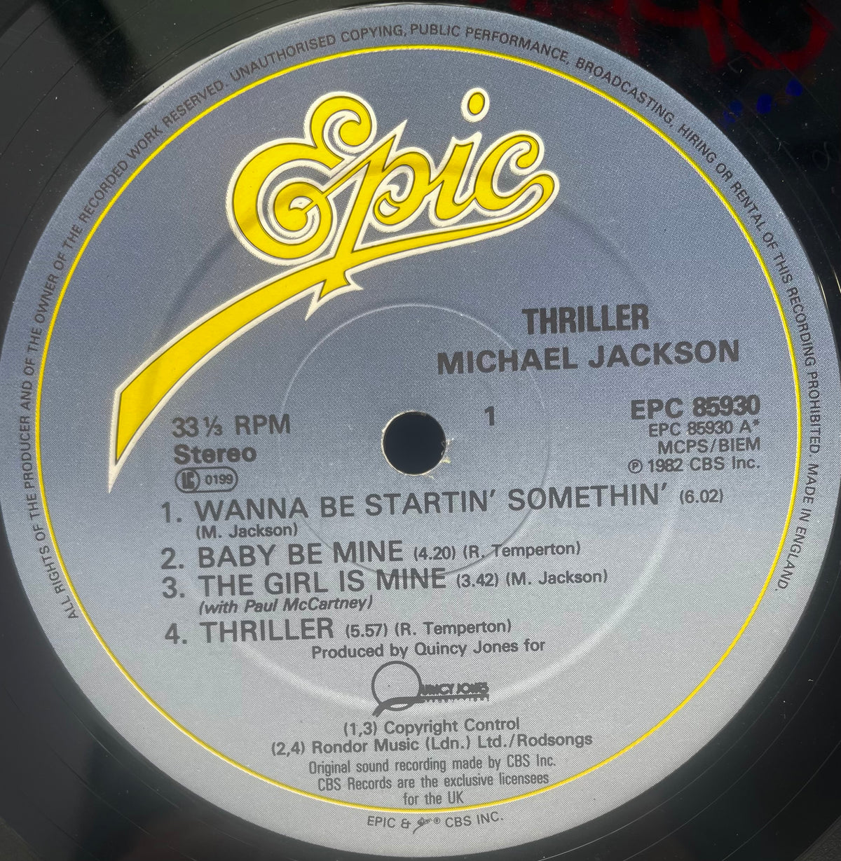 Michael Jackson – Thriller - USED Vinyl LP