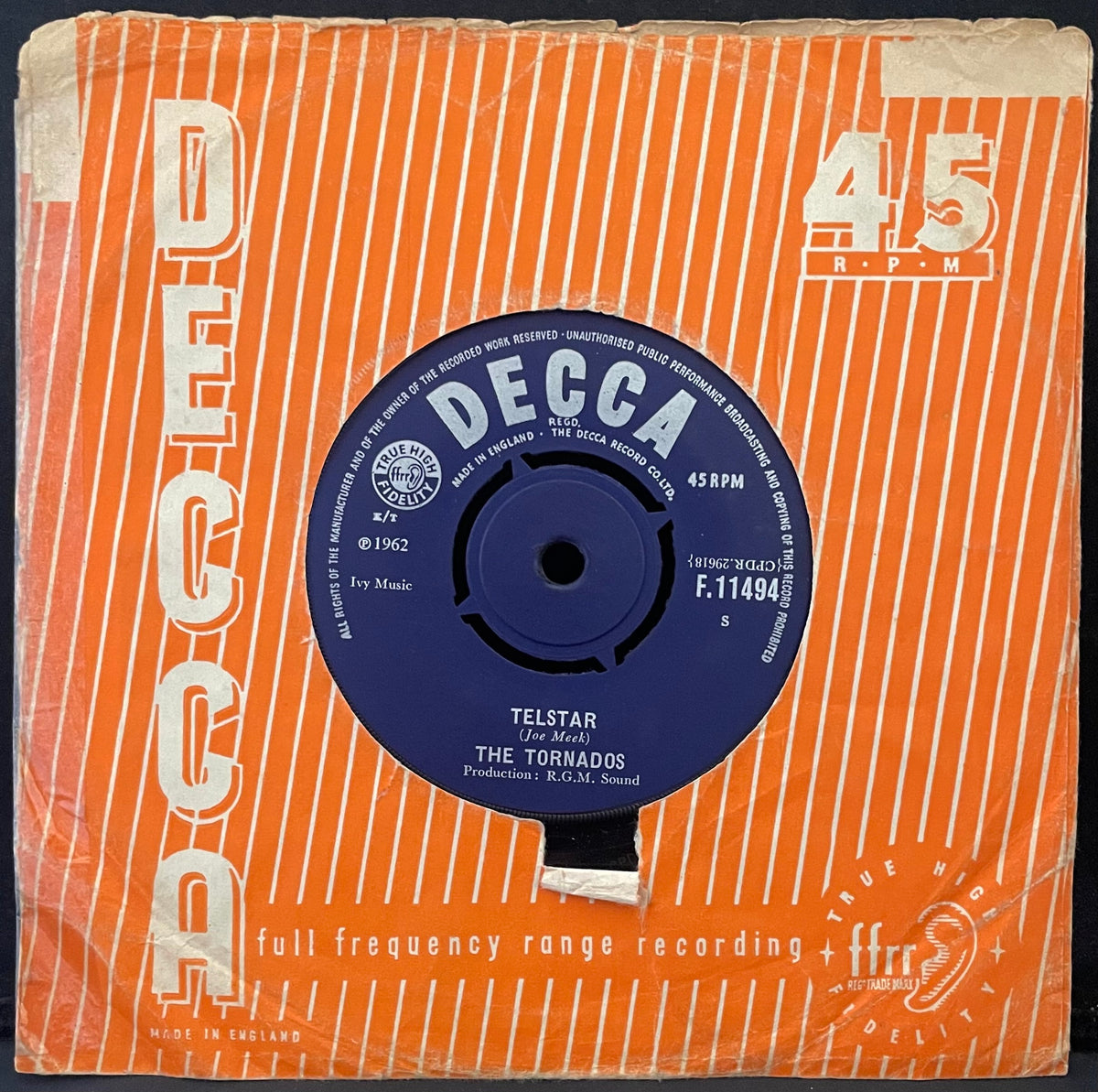 The Tornados – Telstar - USED Vinyl 7" Single