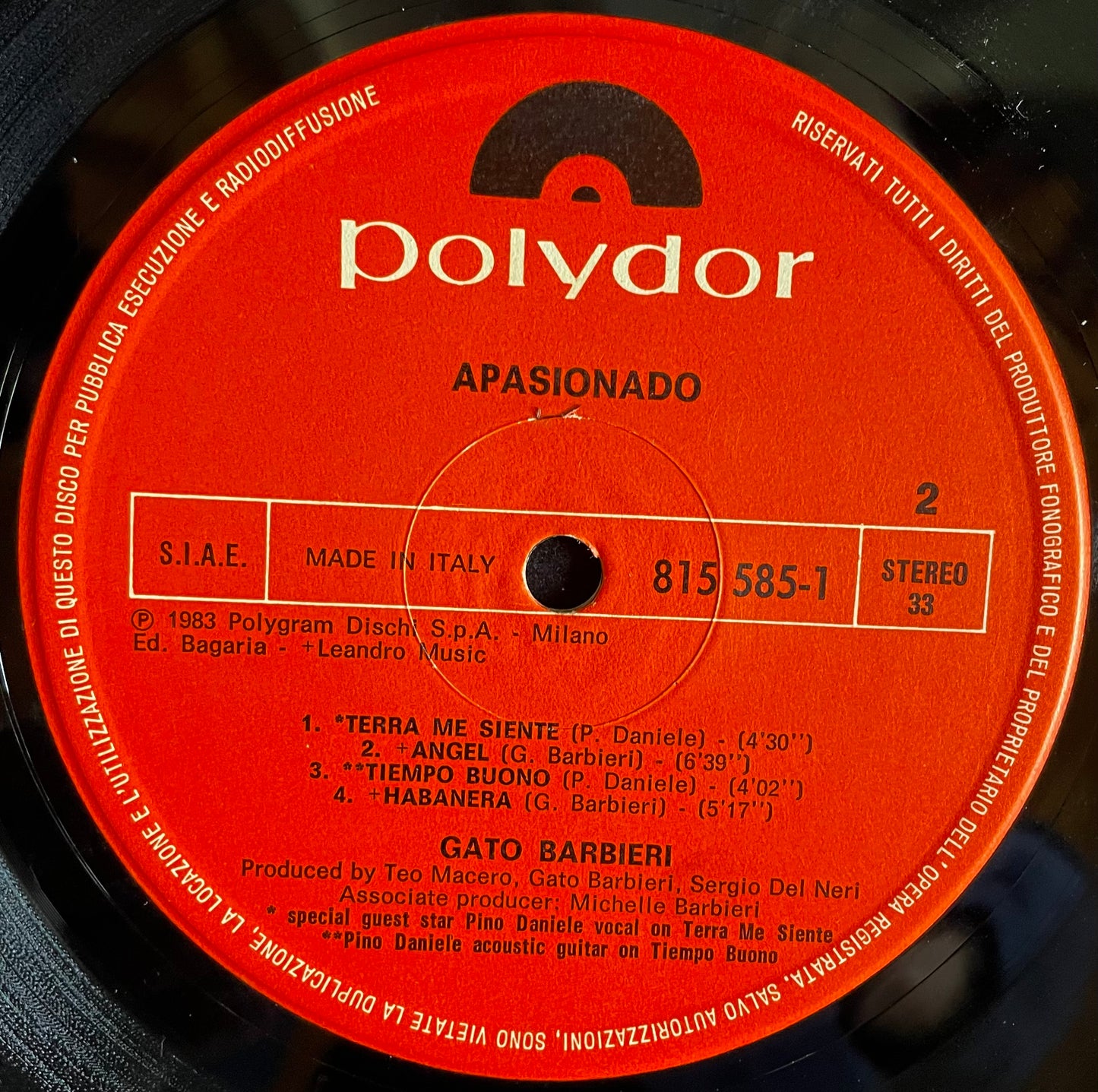 Gato Barbieri – Apasionado - USED Vinyl LP