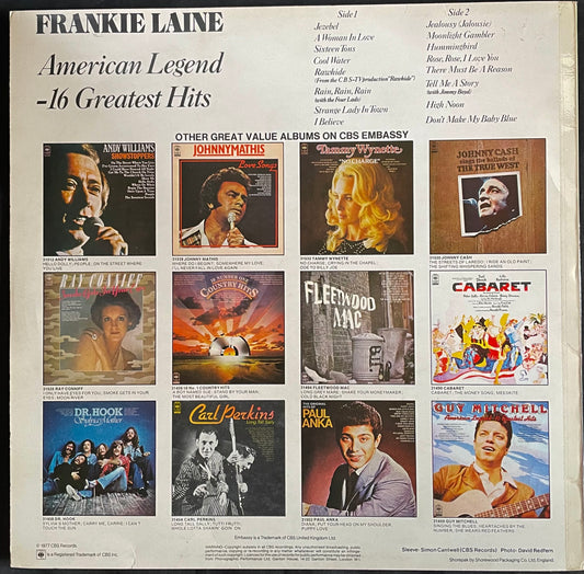 Frankie Laine – American Legend -16 Greatest Hits - USED Vinyl LP MONO