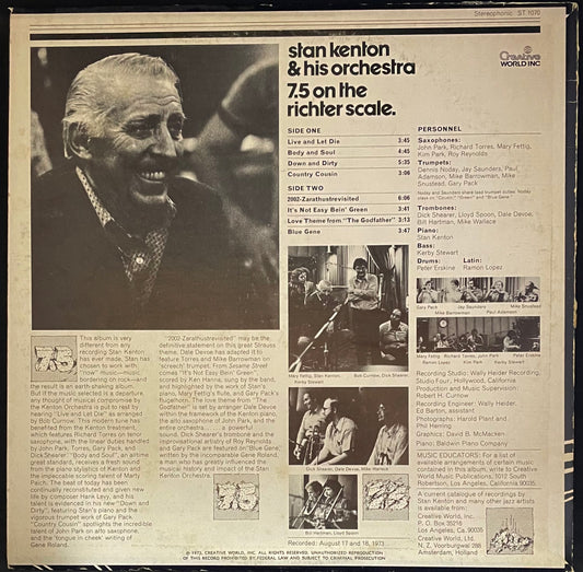 Stan Kenton & His Orchestra – 7.5 On The Richter Scale - USED Vinyl LP