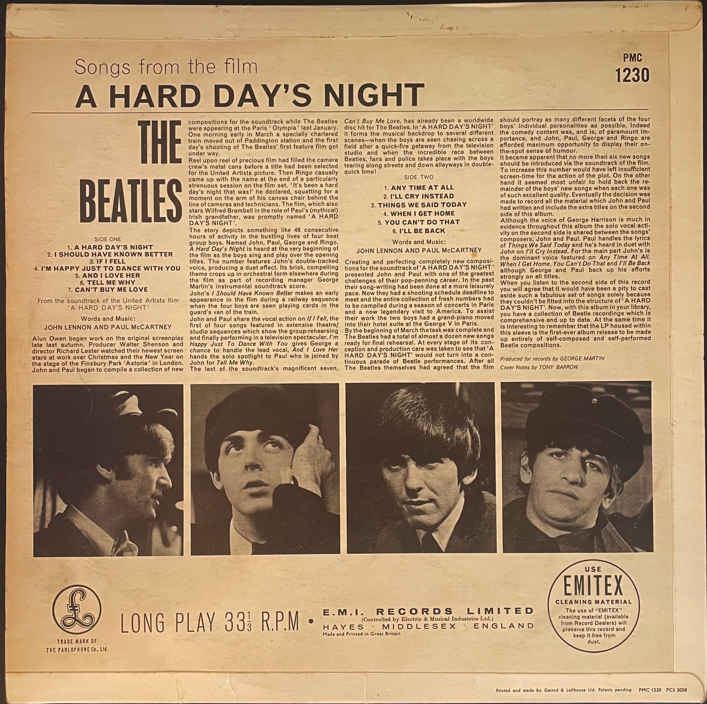 The Beatles – A Hard Day's Night - Mono - USED Vinyl LP