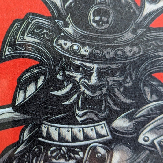 Samurai Slipmat | Japanese Warrior Tattoo Design | 7" 12" Vinyl Turntable DJ Mat