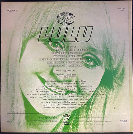 Lulu – The Most Of Lulu (Volume 2) - USED Vinyl LP