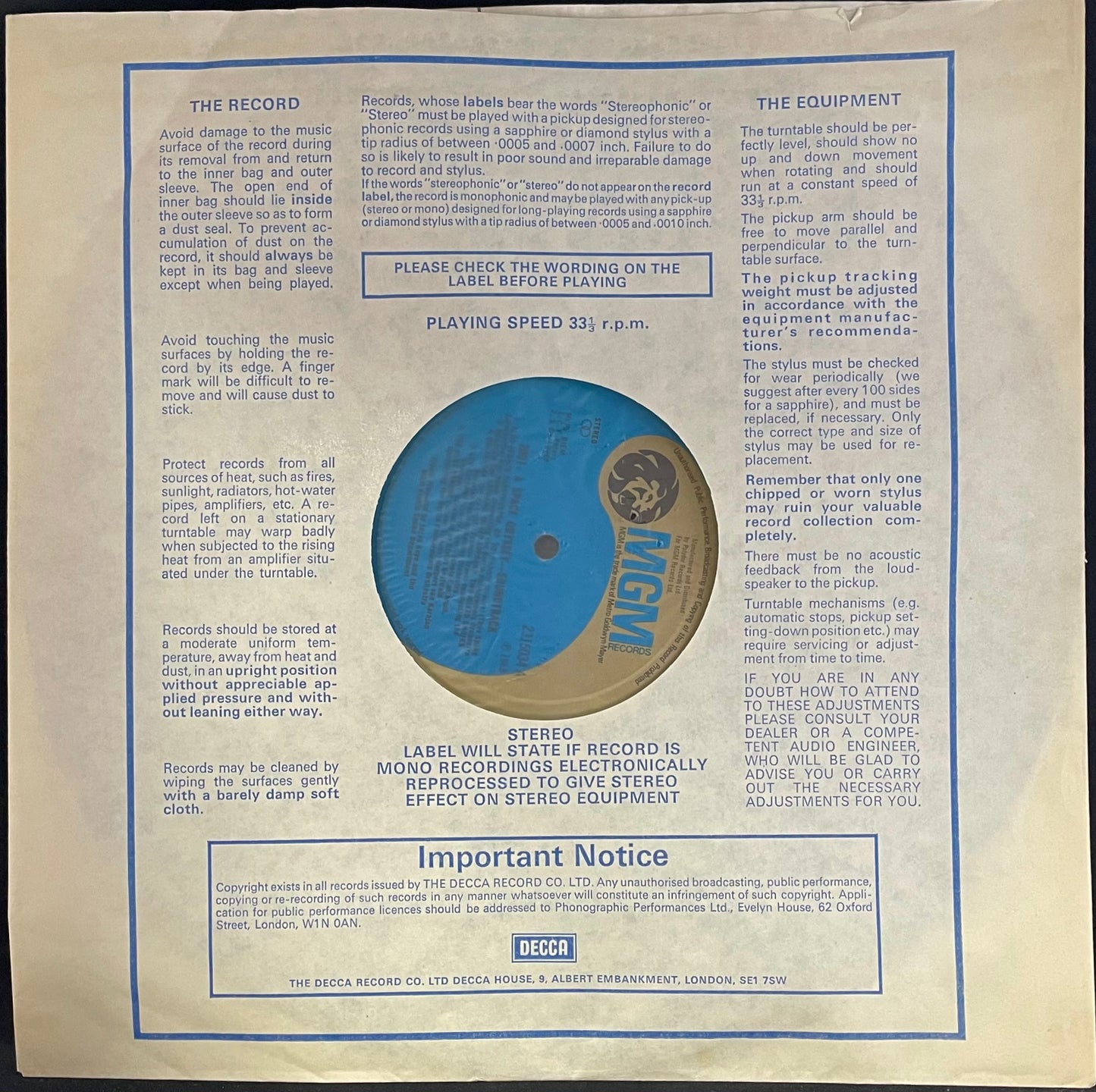 Various – 2001 - A Space Odyssey - USED Vinyl LP