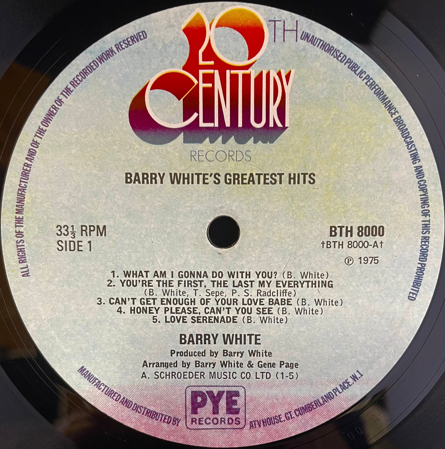 Barry White – Greatest Hits - USED Vinyl LP