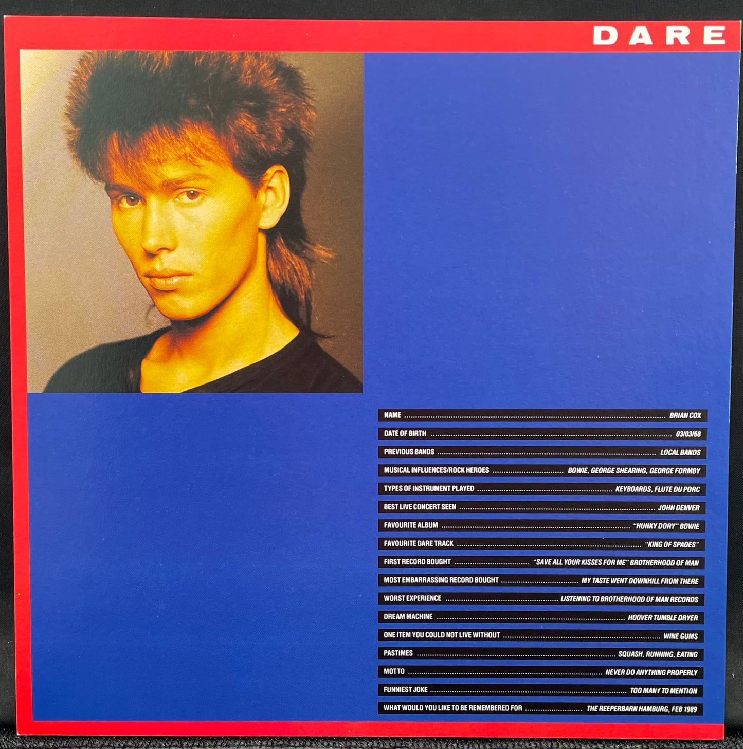 Dare – The Raindance – USED Vinyl 7" Single